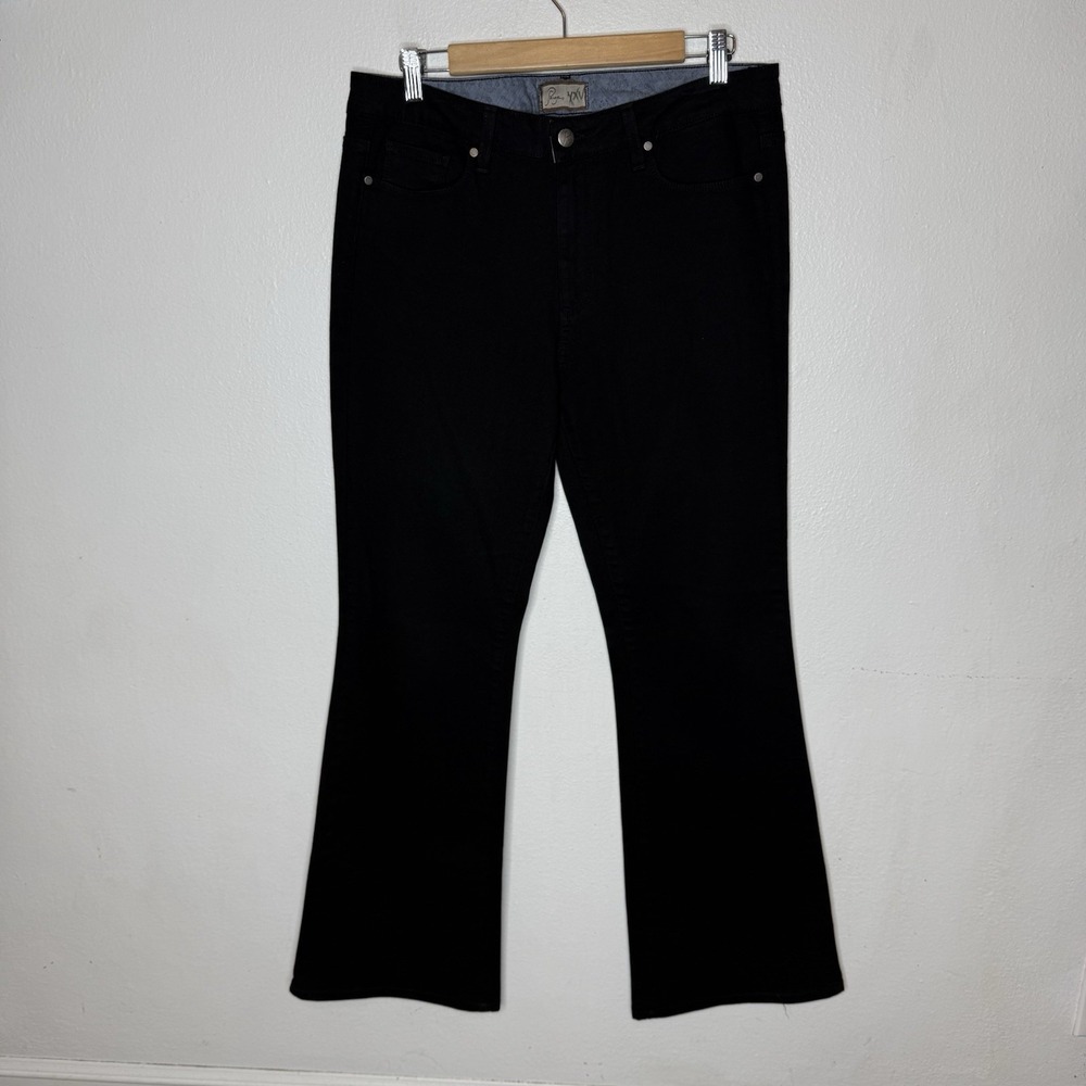 Paige RG Boot Black Jeans Bootcut‎ Casual Western Minimalist Denim Womens 31
